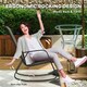 image 3 of Outsunny Garden Rocking Chairs with Armrests, High Back, Grey | Multi | One Size
