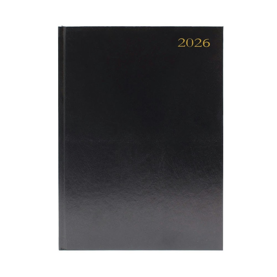 Janrax 2026 A4 Day Per Page Black Desk Diary kfa41bk26