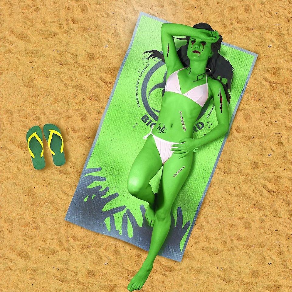 image 1 of Zombie Infected Beach and Bath Towel