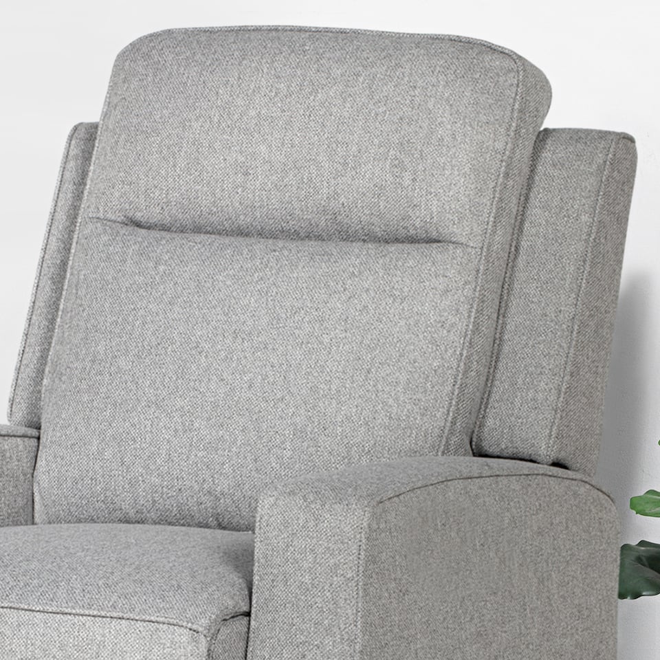 image 1 of HOMCOM Electric Fabric Recliner Armchair, Reclining Chair with Adjustable Leg Rest, USB Port, for Limited Space Home Living Room, Grey