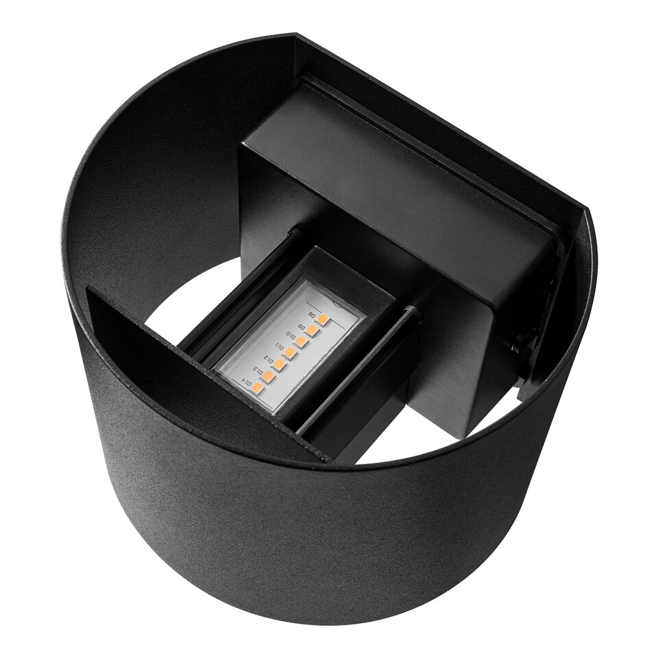 image 1 of Nordlux Milda Outdoor Wall Light Black Aluminium Sensor Intergrated LED  Weatherproof - Mains Powered, IP44 | Black | Black