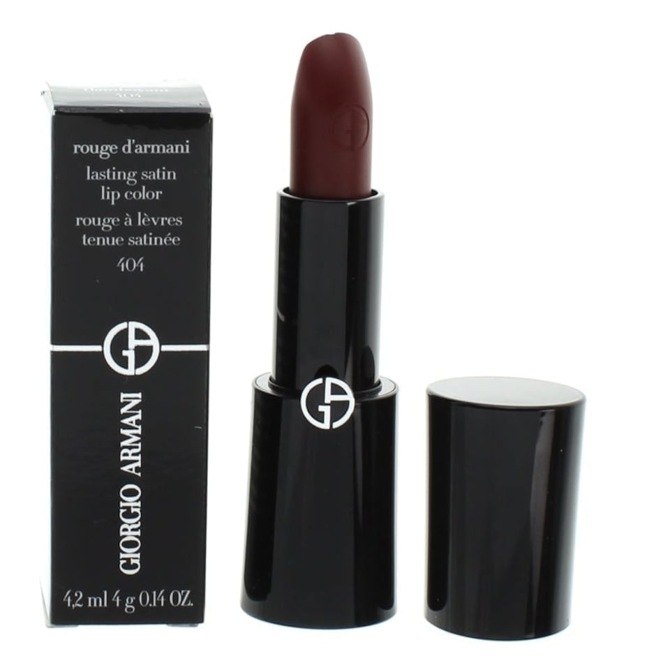 image 1 of Giorgio Armani Rouge D'Armani Lipstick Lasting Red Satin Lipstick 404 Flamboyant N/A