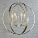 image 2 of Ritz 6 Light Ceiling Pendant Bright Nickel & Clear Faceted Acrylic, E14