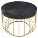 image 2 of Kensington Townhouse Hair On Hide Round Coffee Table Black