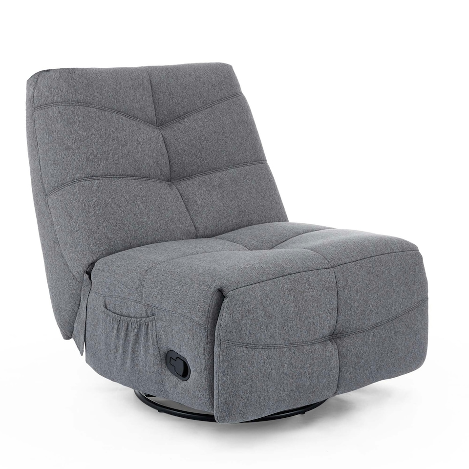 image 1 of Austin Swivel & Rocker Manual Fabric Recliner Chair Grey | Grey | Grey | One Size