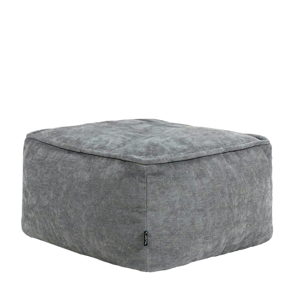 image 1 of icon Amara Chenille Bean Bag Pouffe Grey Grey
