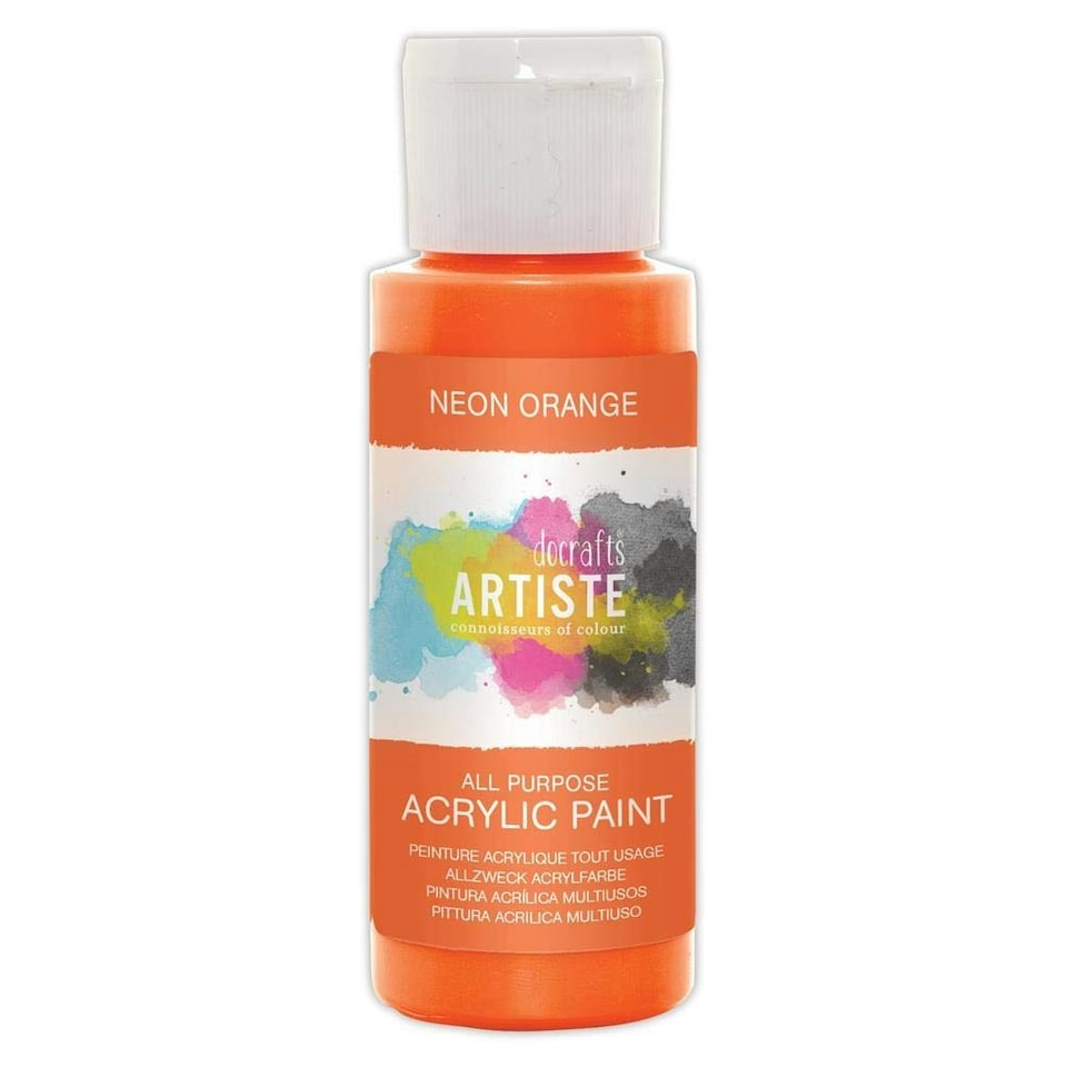 Artiste Acrylic 2Oz - Neon Orange - Docraft - DOA 766076 Multi