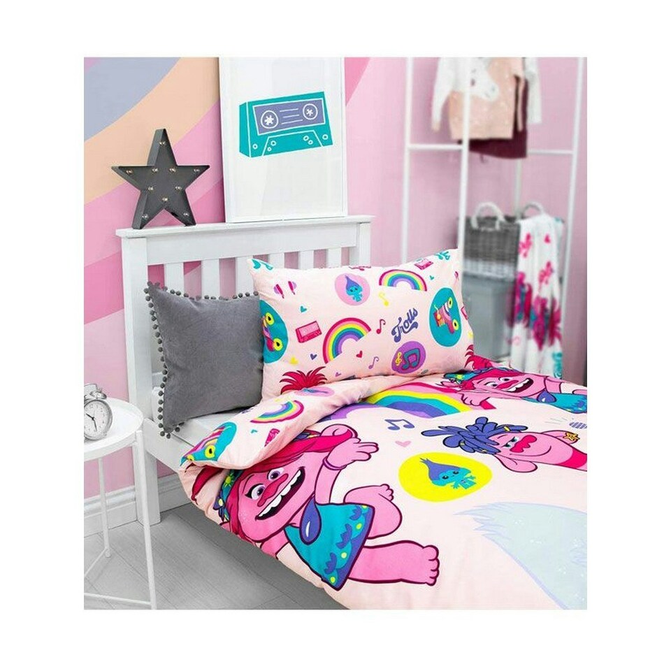 image 1 of Trolls 2 Concert Duvet Cover Set - Pink - Single Pink | Single