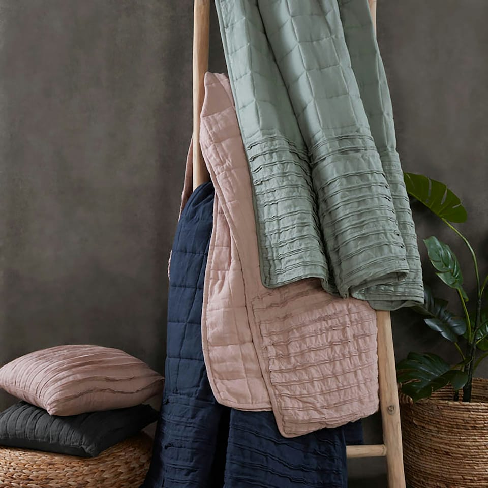 image 1 of Martex Linen Throw White White