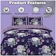 image 4 of VELVETIO Hayley Complete Duvet Cover Set with Fitted Sheet Printed Bedding Quilt Blue | King