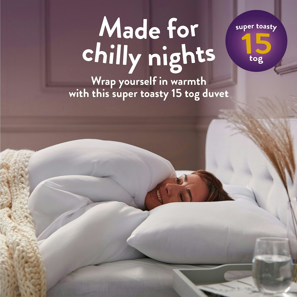 image 1 of Slumberdown Chilly Nights Duvet, 15 Tog, Super King | White