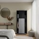 image 4 of 180cm 4 Sliding Doors Wardrobe Bedroom Storage Closet Hanging Rail Cupboard Unit | Multi | Black with Grey Doors | 1