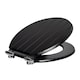 image 1 of Harbour Housewares Wooden Soft Close Toilet Seat - Black | Black | Black
