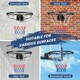 image 4 of COSTWAY Wall Mounted Basketball Rim Goal Replacement Black Black | Standard