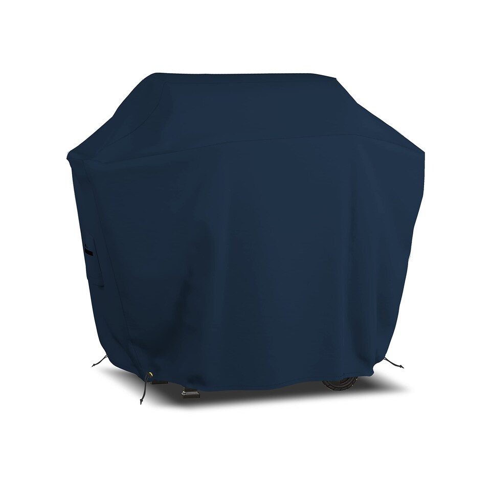 image 1 of Covers&All BBQ Grill Cover, 12 Oz Waterproof UV & Weather Resistant, Outdoor Cover with Air Vents, 50 in x 50 Inch, Blue
