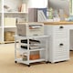 image 2 of HOMCOM Mobile Printer Stand with Storage Printer Table for Home Office White