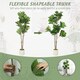image 6 of HOMCOM 180cm Artificial Fiddle Leaf Fig Tree, Decorative Artificial Plant with 98 PEVA Leaves in Pot for Indoor Living Room Office Home Decor, Green