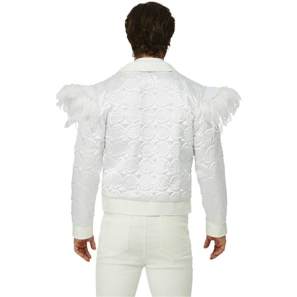 image 1 of Elton John Mens Feather Costume Jacket - White - L L