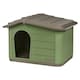 image 6 of URBNLIVING Plastic Dog House Outdoor Pet Kennel Shelter | Multi | Green | S | 1
