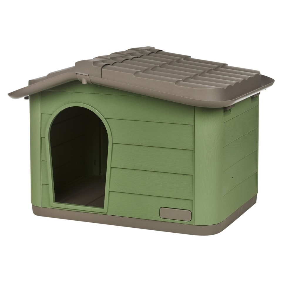 image 1 of URBNLIVING Plastic Dog House Outdoor Pet Kennel Shelter | Multi | Green | S | 1