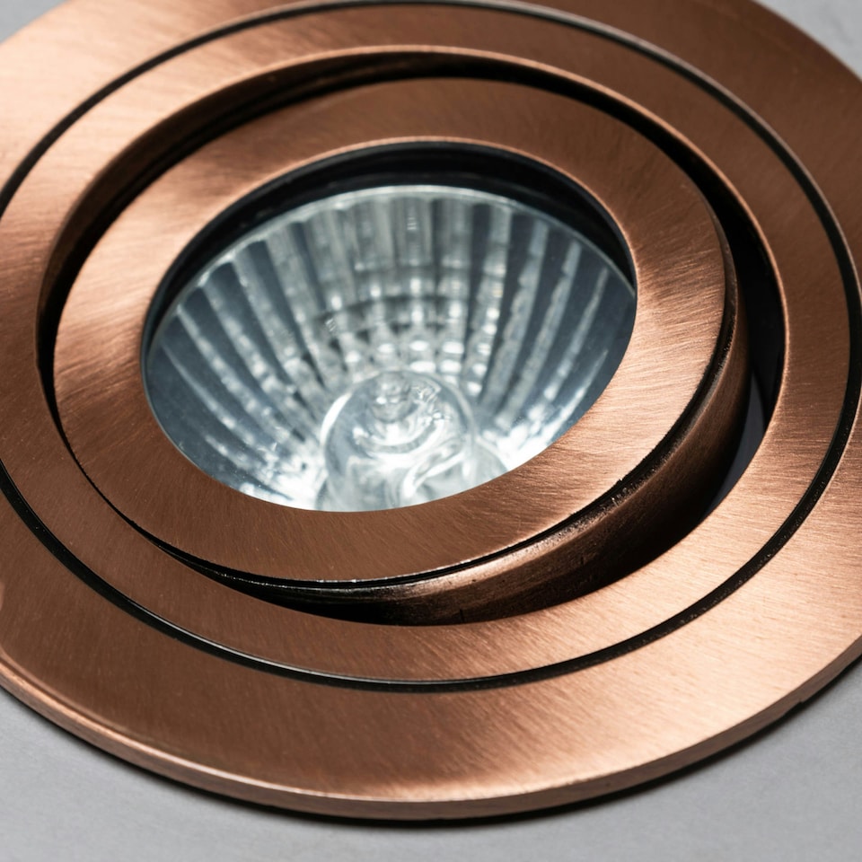 image 1 of BHS Fion Circular IP65 Tiltable Downlight | Copper | Brushed Copper | 1