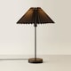 image 4 of ValueLights Akira Black Pleat Shade Side Table Lamp | Black