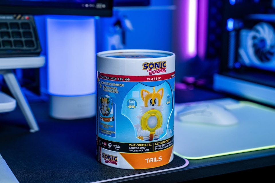 image 1 of Cable Guys Holdems Sonic The Hedgehog Tails Mini Phone Stand and Device Holder