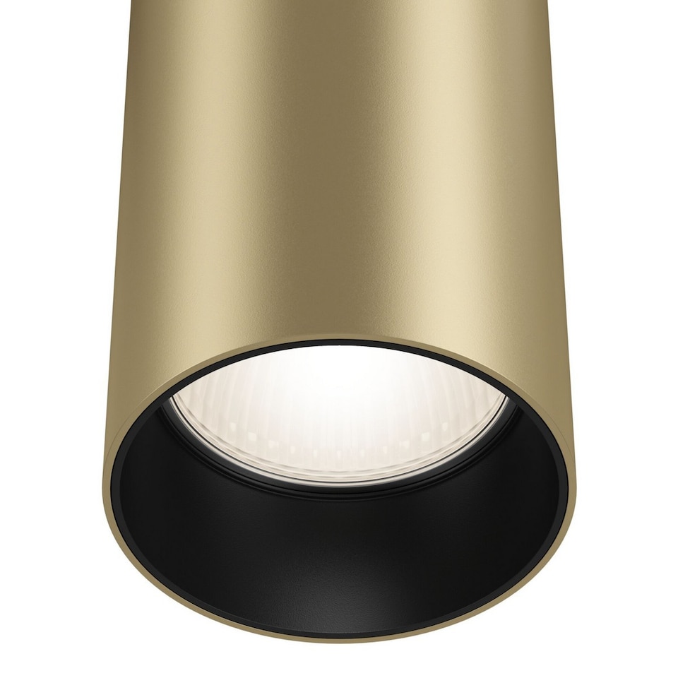 image 1 of Maytoni Focus Slim Pendant Ceiling Light Matt Gold GU10