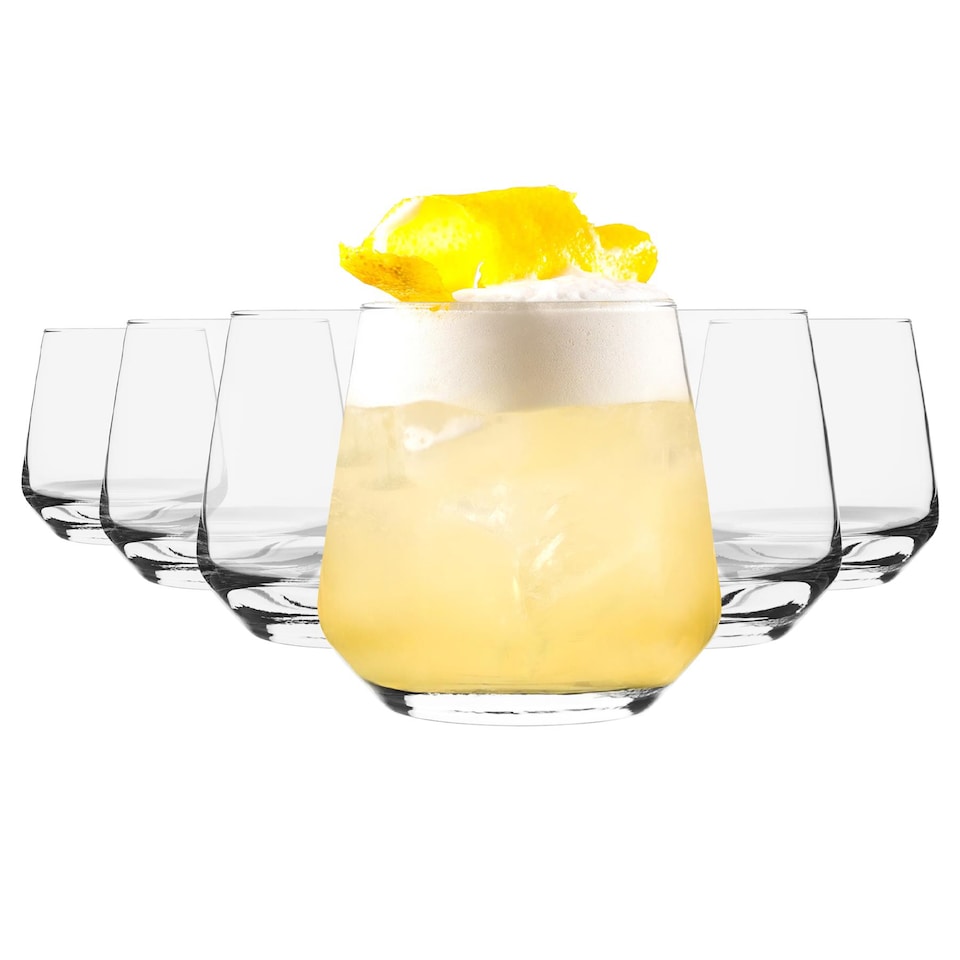 image 1 of LAV Lal Whiskey Glasses - 345ml - Clear - Pack of 6 | Clear | Clear