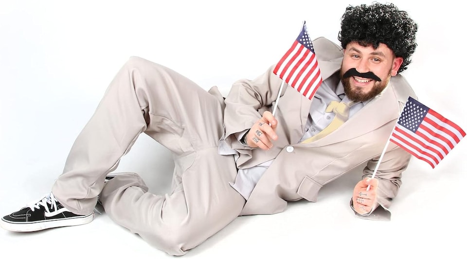 image 1 of Mens Funny Journalist Costume With Accessories | Multi | L