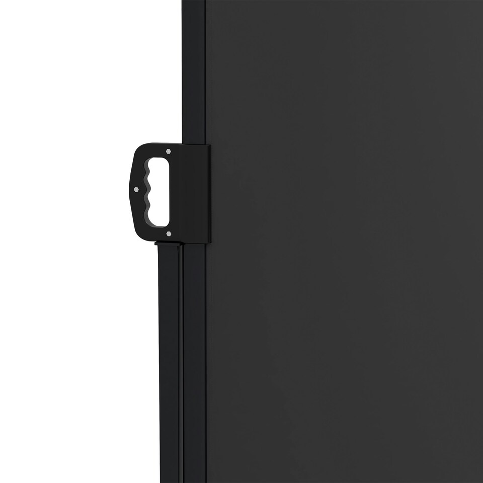image 1 of Outsunny Side Awning Retractable, Privacy Screen, 400x180cm, Black Black