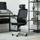image 2 of HOMCOM Executive Mesh Office Chair with Headrest, Lumbar Support, Grey Black