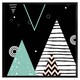 image 2 of Triangles, circles & zig zag patterns (Picutre Frame) Grey | L