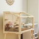 image 8 of PawHut Wooden Hamster Cage, Gerbils Cage with Openable Top and Seesaws