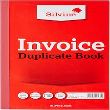 Silvine Duplicate Invoice Book 210 x 127mm