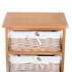 image 7 of HOMCOM 5 Drawer Wicker Basket Storage Shelf Unit Wooden Frame Home Natural