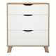 image 2 of Ikast Chest 3 Drawers in Jackson Hickory and White