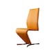 image 1 of Furniturebox 2x Willow Mustard Yellow Faux Leather Chrome 'Z' Dining Chairs