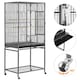 image 4 of Yaheetech 136 cm Tall Mobile Large Parrot Cage w/ Stand Black