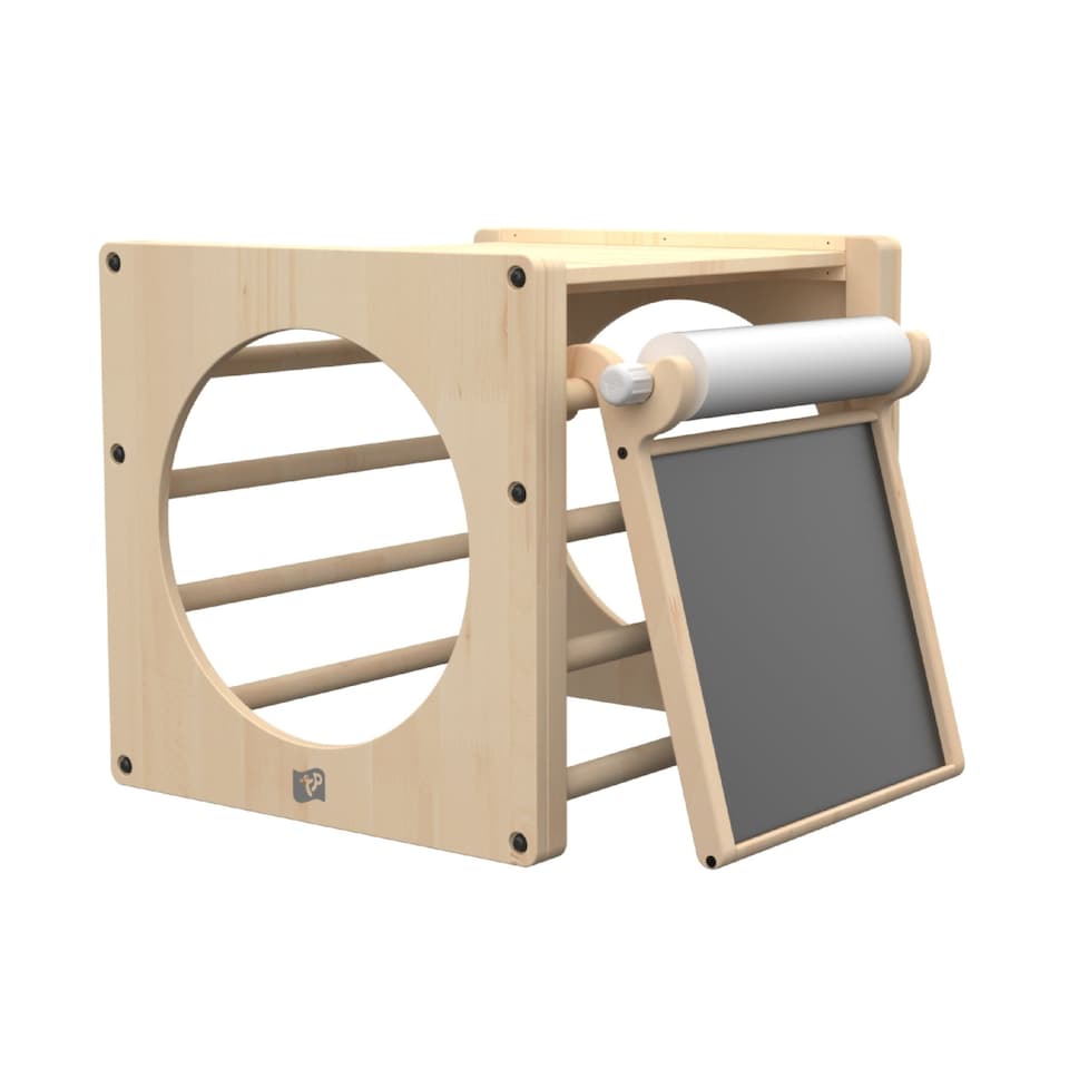 image 1 of TP Active-Tots Pikler Style Wooden Climbing Cube With Play Easel - FSC certified