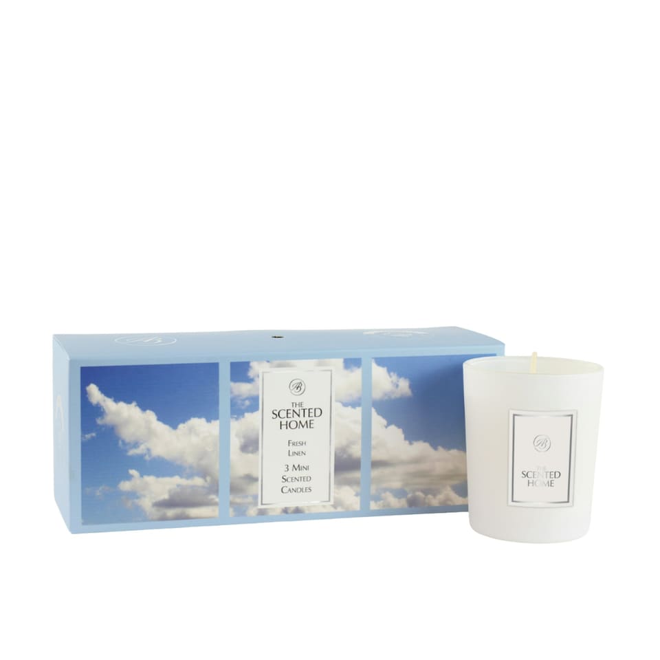 image 1 of Ashleigh & Burwood Fresh Linen Candle Gift Set 70g White