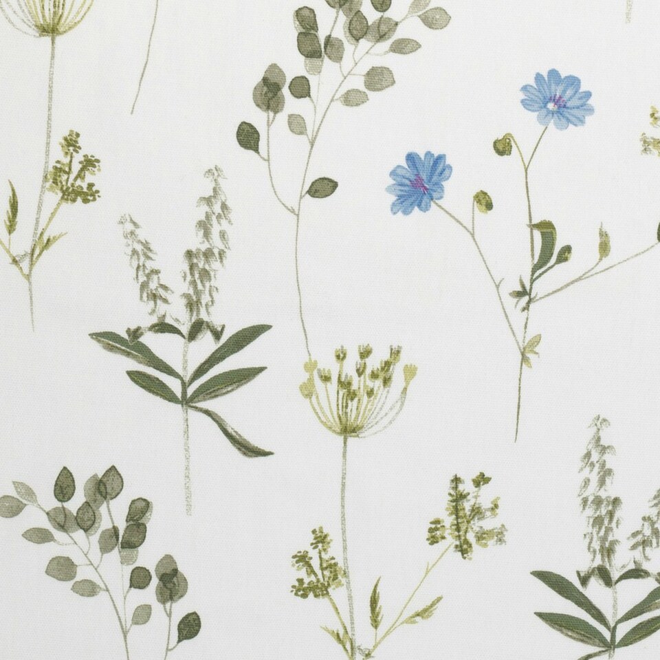 image 1 of Wylder Meadow Room Darkening 100% Cotton White/Cornflower Eyelet Curtains 117 x 137cm White | Cornflower White