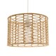 image 1 of Classic Twisted Brown Paper Pendant Light Shade with Strapped Design Brown