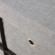 image 5 of Folding Ottoman 6 Drawer Storage Chest Solid Sturdy Space Saving Grey Fabric