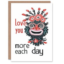Love You More Each Weird Eccentric Anniversary Valentines Day Card