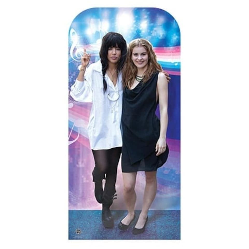 Loreen and Emmelie de Forest Eurovision Winners Stand In Cardboard Cutout 193cm