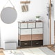 image 2 of HOMCOM Chest of Drawers for Bedroom, Fabric Dresser, 10 Drawer Storage Organizer Unit with Foldable Drawers and Steel Frame, Multicolour