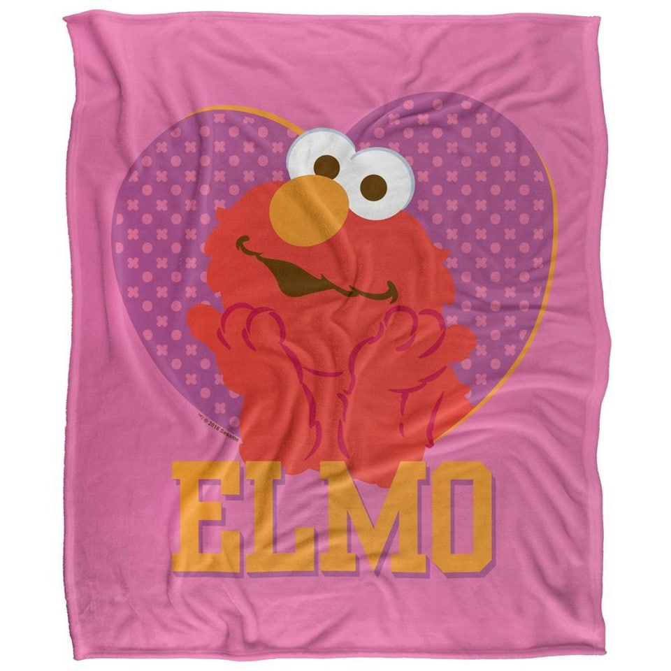 image 1 of Sesame Street Heart Elmo Blanket - Multicoloured - One Size