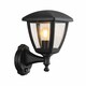image 2 of CGC NOVA Large Black Outdoor Wall Lantern Light - PIR Motion Sensor, Clear Diffuser, IP44, Polycarbonate.