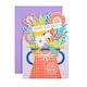 image 3 of 3D Pop-Up Pink Flowers & Vase Design Birthday Card